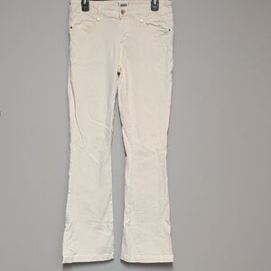 PAIGE Cream Wide Leg Jeans